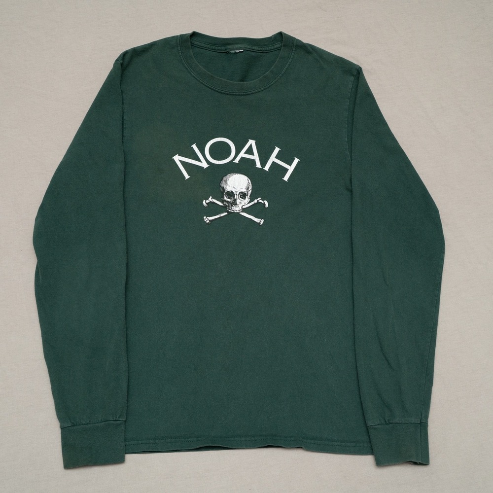 Noah Green Long Sleeve‎ Tee Shirt Jolly Roger Pirate Skull Bones Classic Adult S